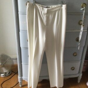 Womens Kasper Kate Fit  Winter White Pants  10